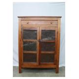 Antique Six Punched Tin Pie Safe