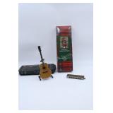 New Mini Bagpipe Set, Harmonica, Mini Guitar