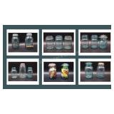 Assorted Old Blue Canning Jars