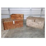 2 Wood Boxes