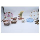 Assorted Vintage Decor Dishes Vase Plates