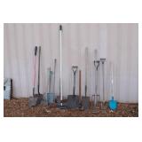 Garden Tools- Shovels, Sledge Hammer, Fork