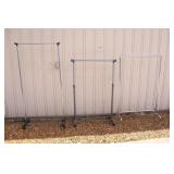 3 clothes racks