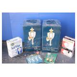 2 New Outdoor Wall Lanterns & Light bulbs