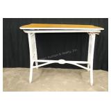 Wicker Base Table w/Soild wood Top