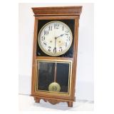 Antique Oak Frame Sessions Wall Clock