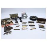 Old Keys, Pocket Knives & Tire Ashtray