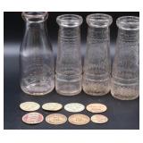 Various Pinckneyville, IL Dairy Bottles & Caps