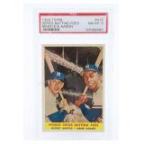 1958 Topps W Series Batting Foes Mantle & Aaron
