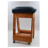 27" H Stool on wheels
