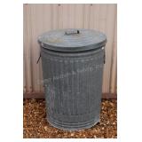 Galvanized Trash Can