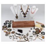 Victorian Jewelry, Old Buckles, Boxes