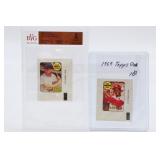 1969 Topps Decals Inserts #23 Mantle & Gibson