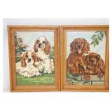 Pair of Vintage Framed Paint-By-Number Pictures