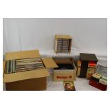 Assorted 8 Track Tapes, Albums & 45 Records