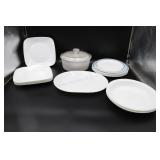 Corelle plates & Corning Ware 2 1/2 quart baking