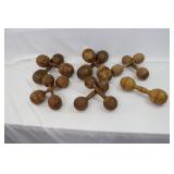 Vintage Wooden Exercise Barbells