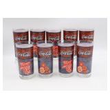 9 Vintage Coca-Cola Denim Glass Tumblers