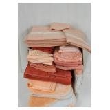 Peach Bath Towels, Rugs, Shower Curtain