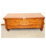Antique Cedar Chest w/Decorative Copper Accents