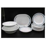 Corelle Old Town Blue Soup & Serving Bowls,Platter