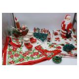 Vintage Christmas Decorations & Table Cloths