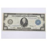 1914 $10 Federal Reserve Large Note KS City, MO