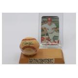 Pete Rose Topps Super 1971 & Autographed Ball