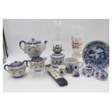 Hand Painted Nippon Tea Set, Blue Delft