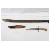 Old Machete & 2 Knives