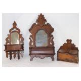 Antique Wall-Mount Shelves w/Storage