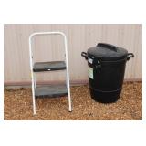 Cosco Step Ladder & Trash Can