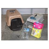 2 Pet Carriers, Chain, Training Pads