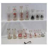 Assorted Vintage Dairy Bottles