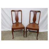 2 Antique Oak Chairs