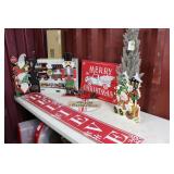 New Christmas Decor- Gold Tree, Train, Signs