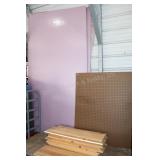 5-4x8 1/2" Foam, 2- 4x4 Peg Board, Shelf Boards