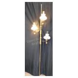 3 Light Milk Glass Pole Lamp