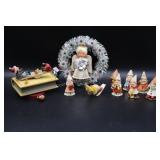 Vintage Christmas Angel, Japan Elves, Music box