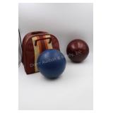 2 Old Bowling Balls and a Case