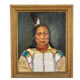 Chief Red Cloud Sioux Oil Painting