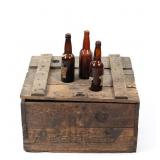 Antique Schiltz Beer Crate and bottles.