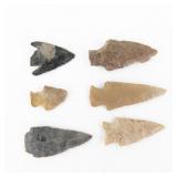 Archaic & Woodland Projectile Points (6)