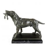Hunting Dog Bronze Sculpture