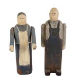 (2) Vintage Wolf Creek Folk Art Carvings