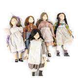 (5) Vintage Kalico Kids Doll Collection 18.5"
