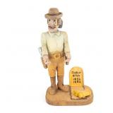 Hand-Carved Wooden Folk Art - Curly Bill Brocius