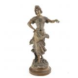 Art Nouveau Young Woman Sculpture