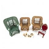Vintage Dollhouse Miniature Furniture