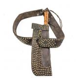 1880s Northern Plains Tacked Belt W/Knife & Sheath